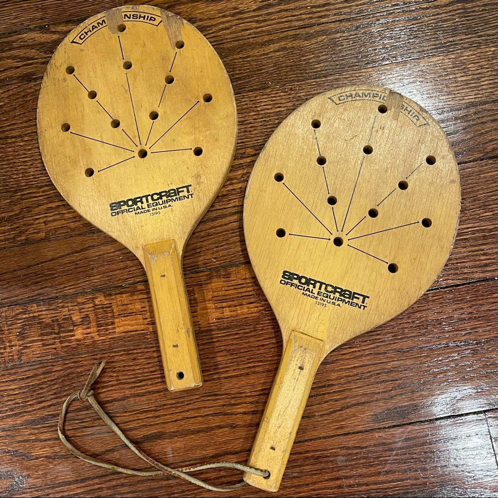 Sportcraft | Vintage Wooden Paddle Raquets